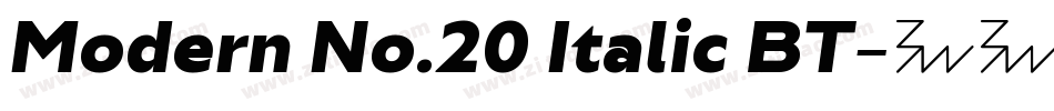 Modern No.20 Italic BT字体转换